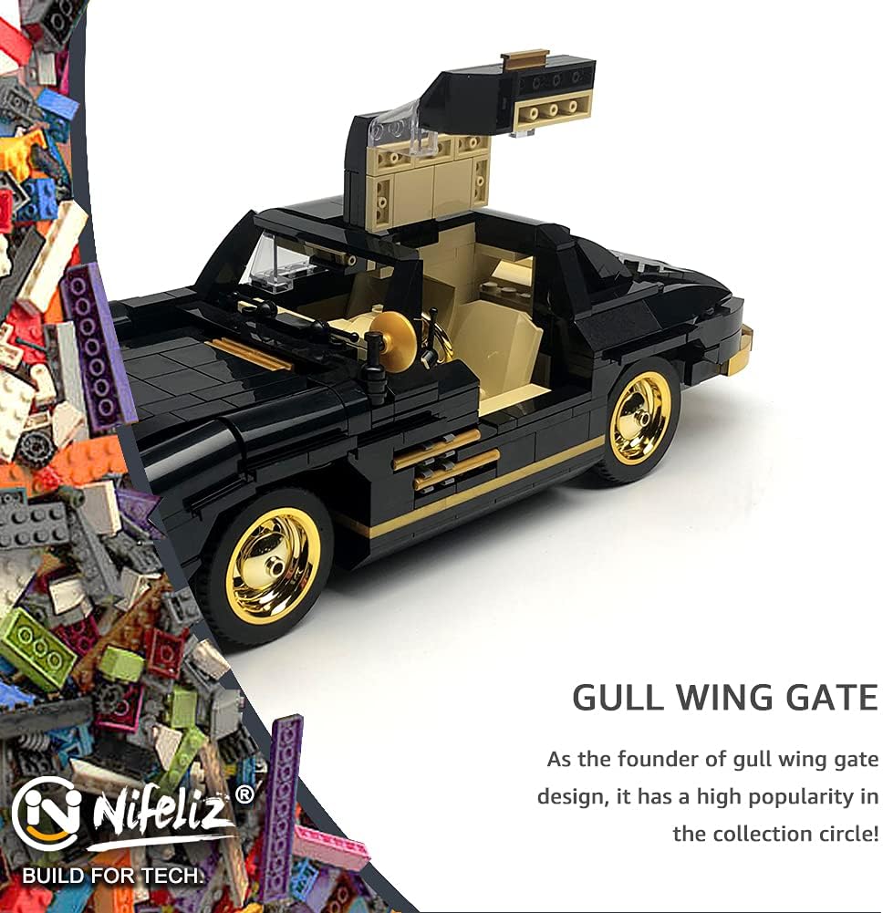 Retro Sports Car Building Blocks Set, 886 Pcs P649