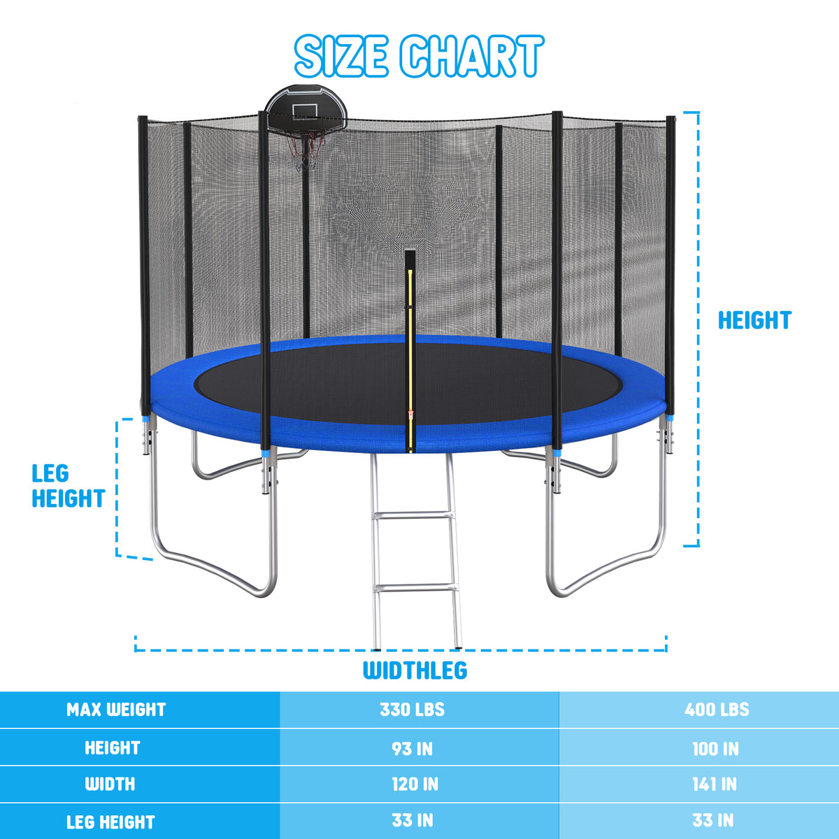 16FT Trampoline with Basketball Hoop 1600LBS Z8774