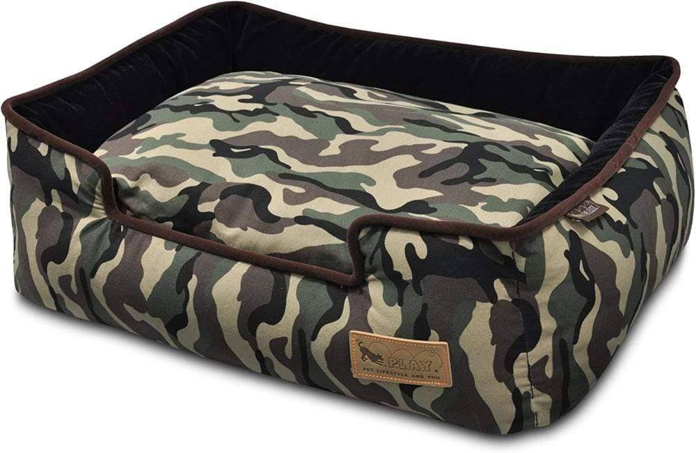 Camouflage Lounge Dog Bed - Green - Large H841