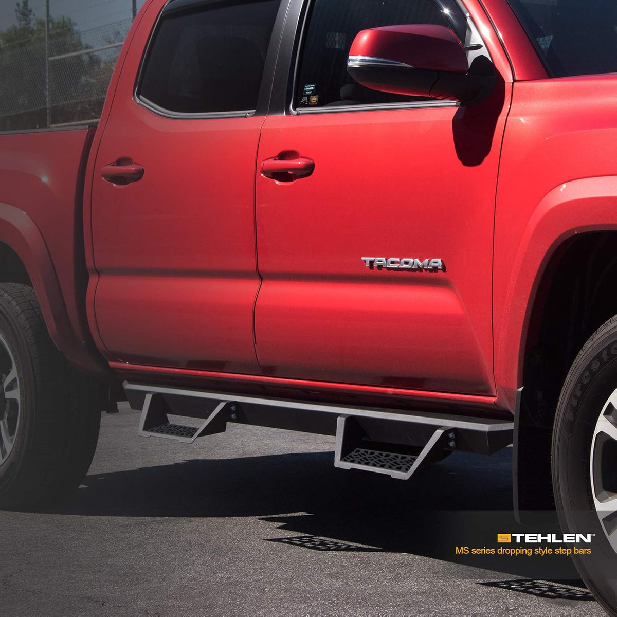 Matte Black Nerf Bars Running Boards for Ford F150 SuperCrew Cab H6200