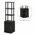3-Tier TV Entertainment Side Table with Storage Cabinet I9216