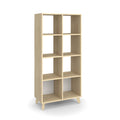 Teak Modern Cube Bookcase with Real Wood Feet Z2947