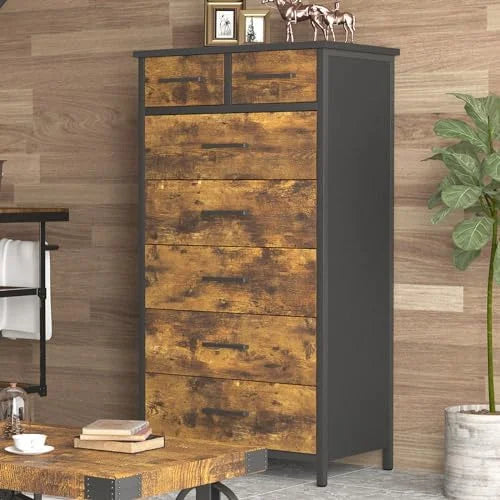 6 Drawer Industrial Wood Dresser N42630
