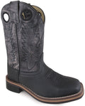 Black Square Toe Western Boot D6680