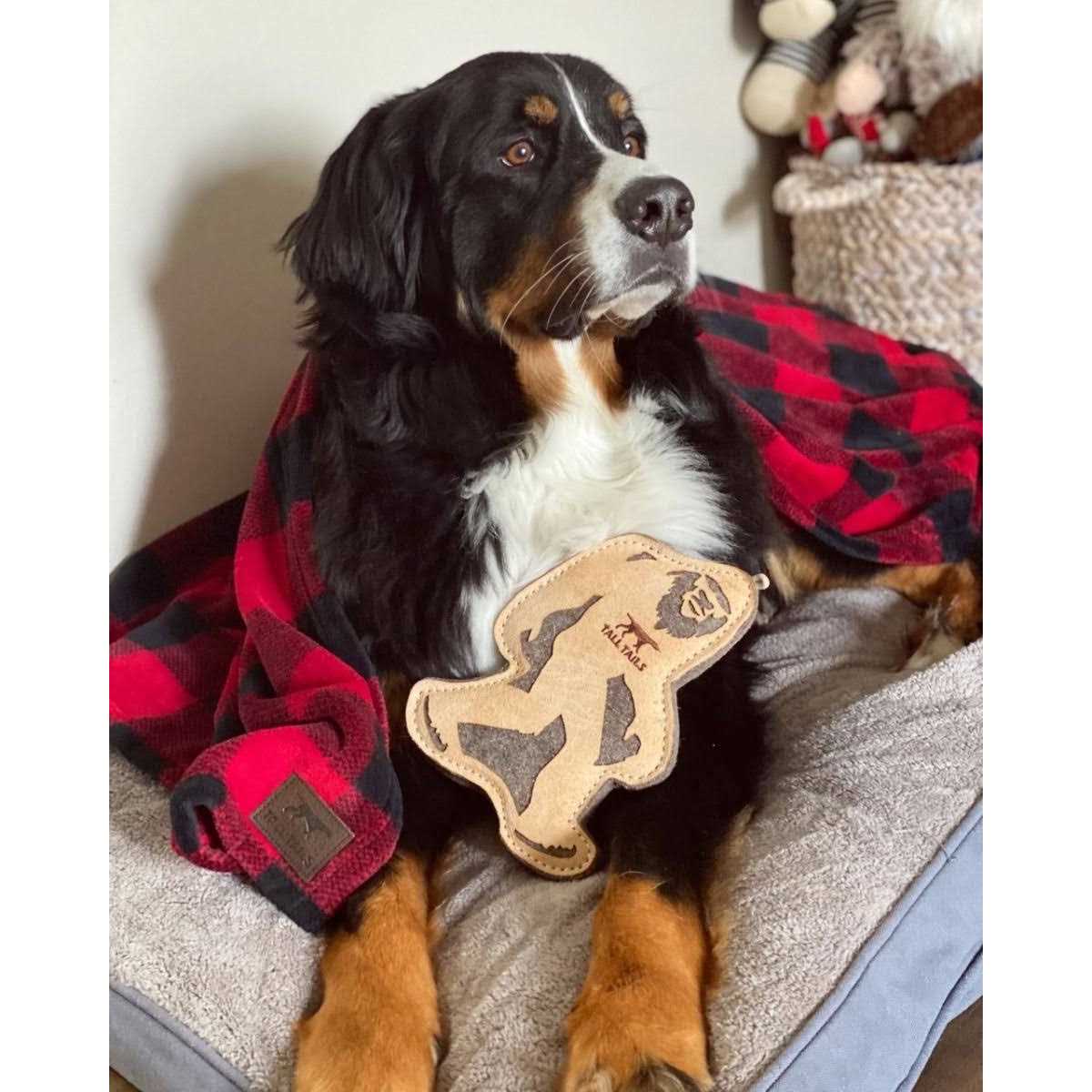 Natural Leather Antler Dog Toy I52251