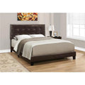 Dark Brown Queen Size Bed with Leather Look V878754