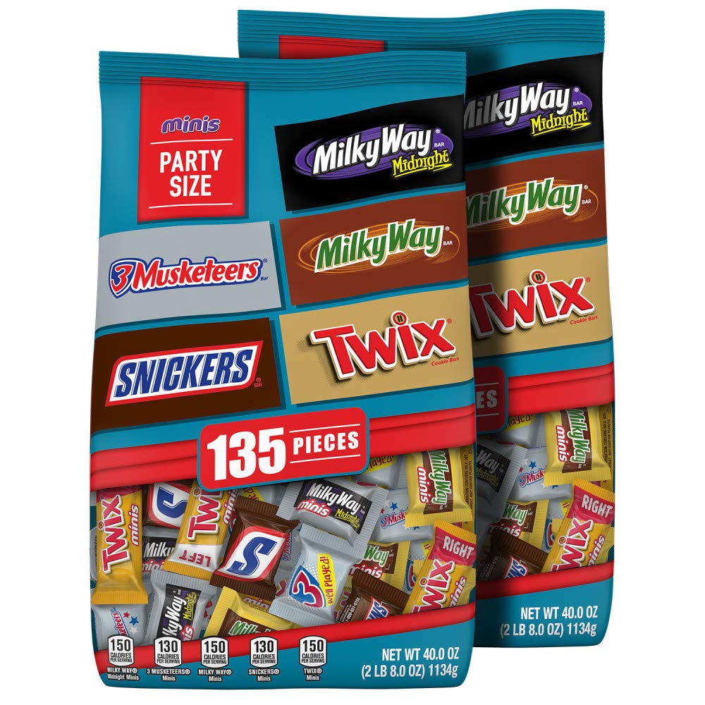 40 oz 135 Piece Milk Chocolate & Dark Chocolate Candy Bars Variety Pack W85985