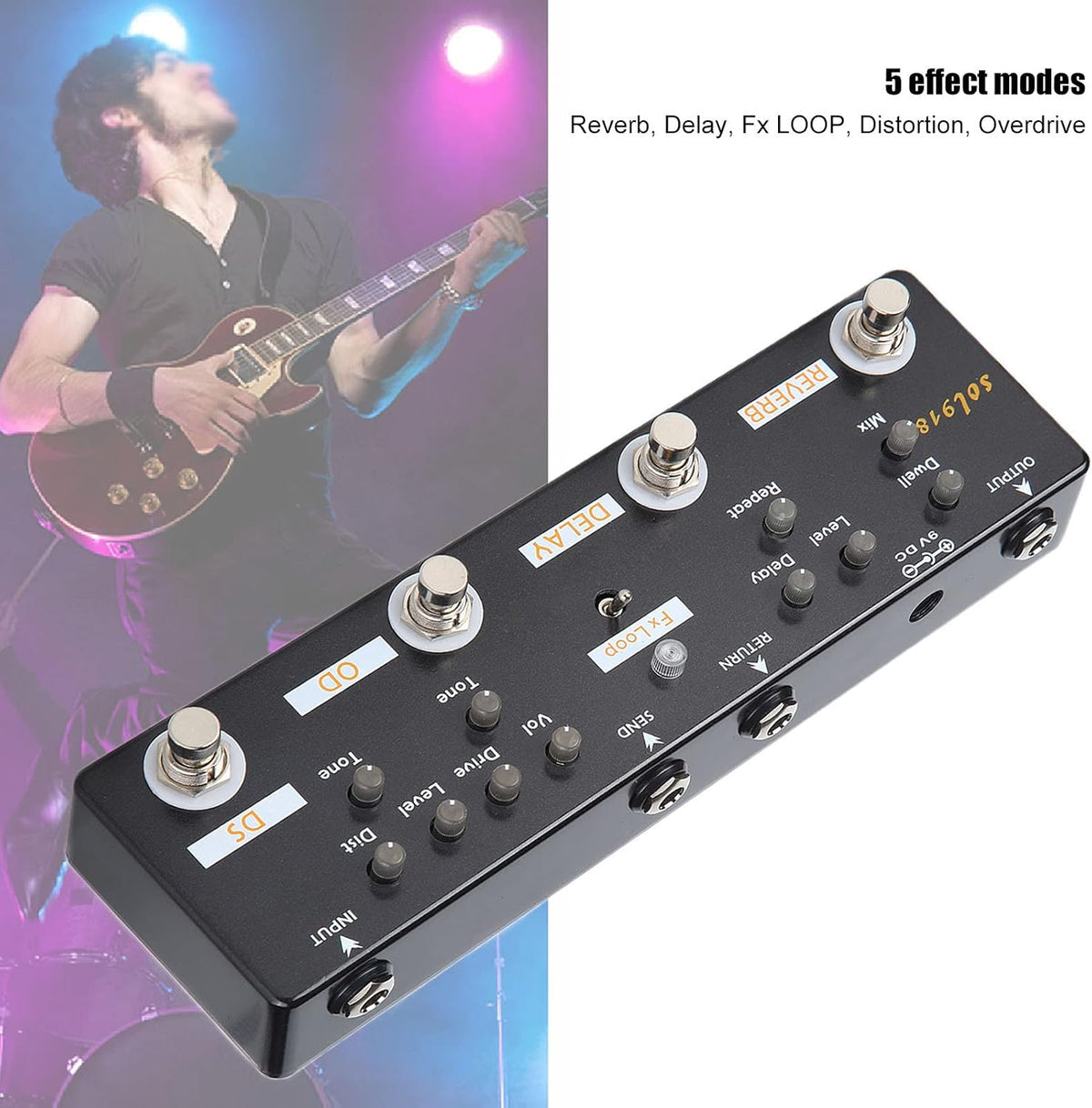 5 Mode Multi Effects Guitar Pedal T119