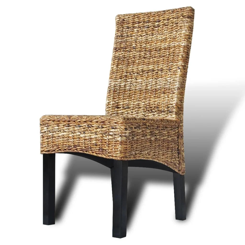 Dining Chairs 2 pcs Abaca and Solid Mango Wood N447623