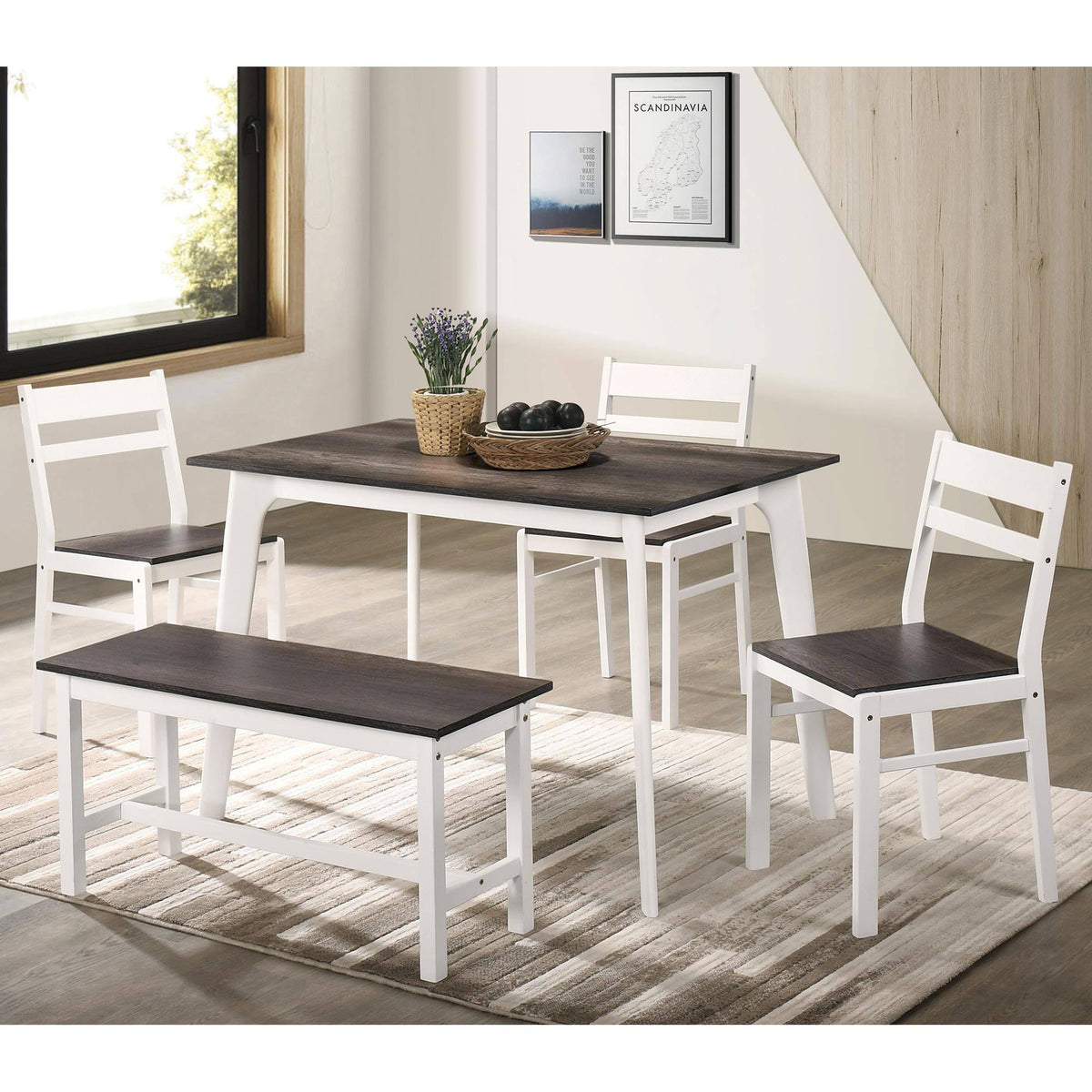 5-Piece Dining Set in Gray/White W315900