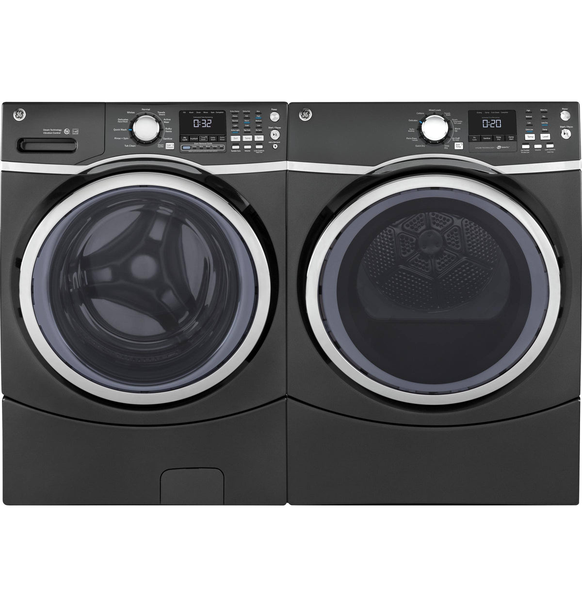 Gray Electric Dryer with Steam D5005