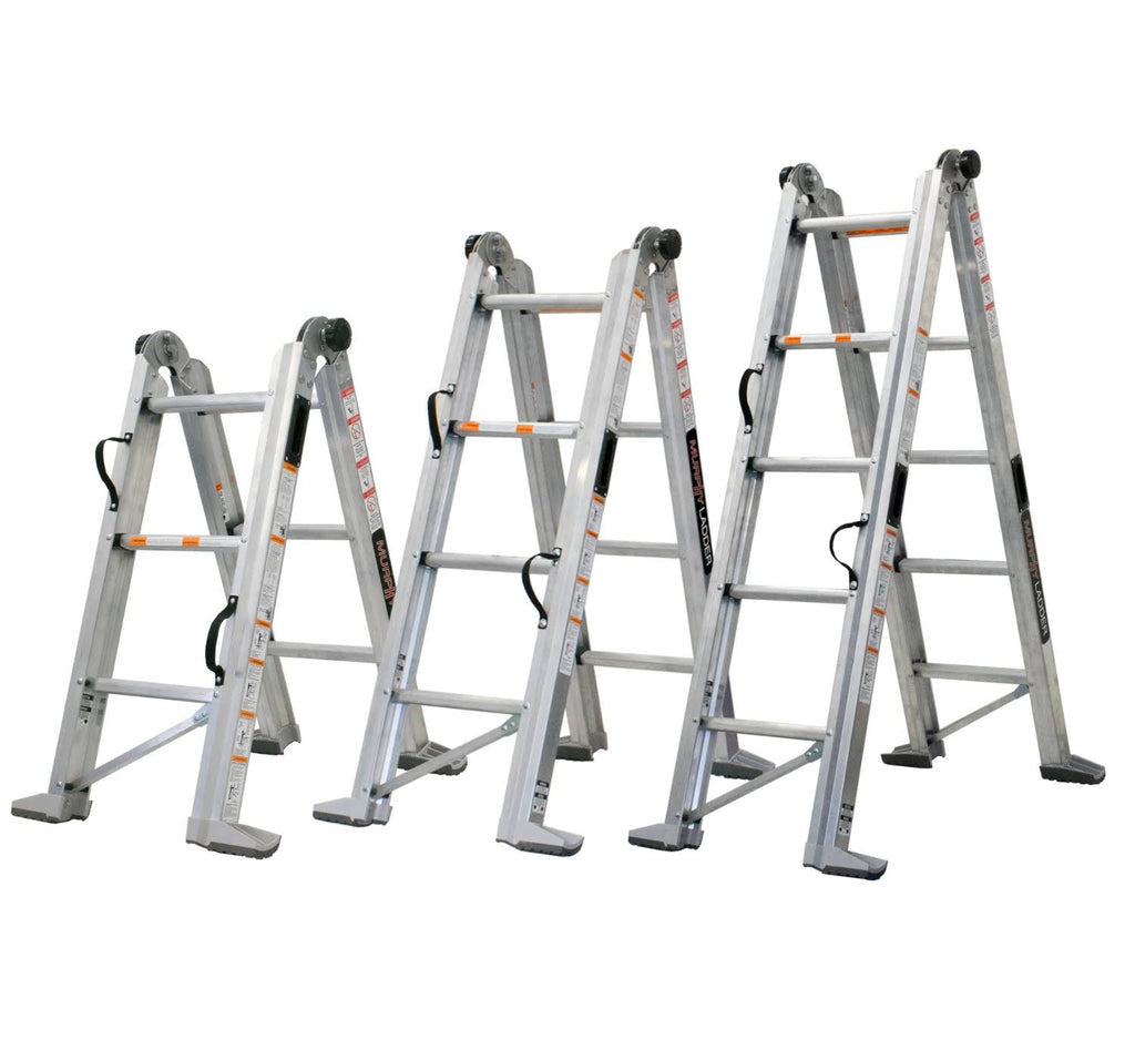 Aluminum Multi-Position Ladder with Wall Mount X1071