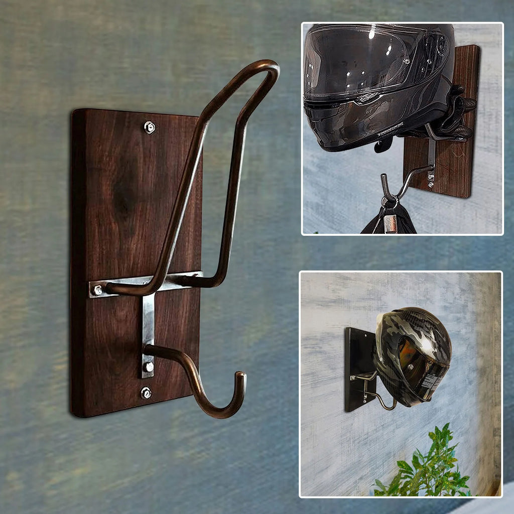 Motorcycle Helmet Rack & Jacket Hook V736319