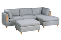 5 Pcs Modular Sofa Set Light Gray I101