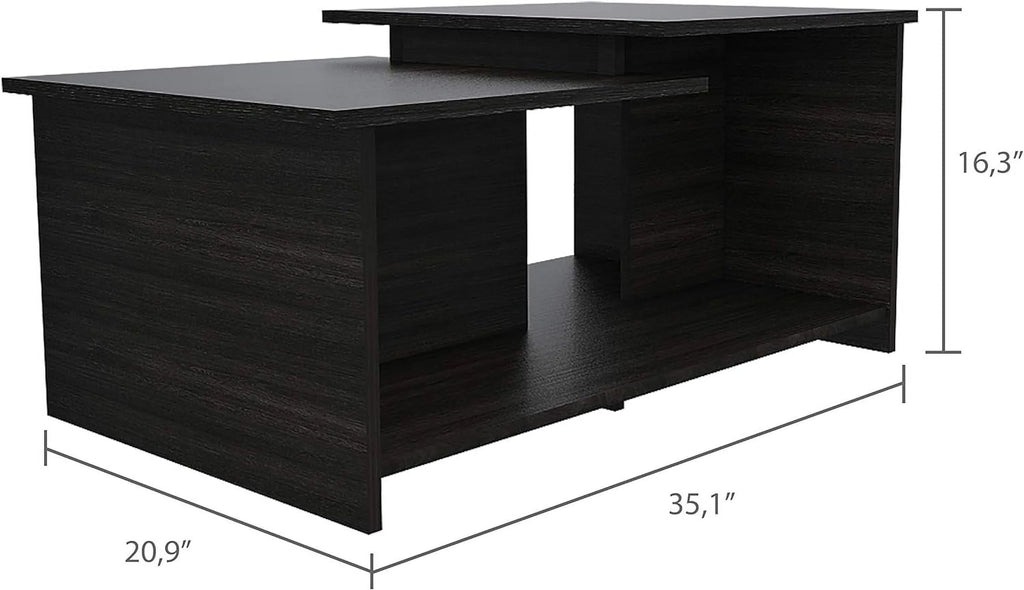 Espresso Coffee Table with Open Storage Z86312