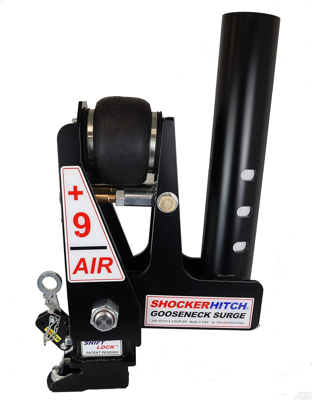 Gooseneck Air Hitch & Coupler, Round 4" Angled Pin 30K SL Coupler U62744