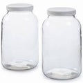 2 Pack Glass Jar with Plastic Airtight Lid N329