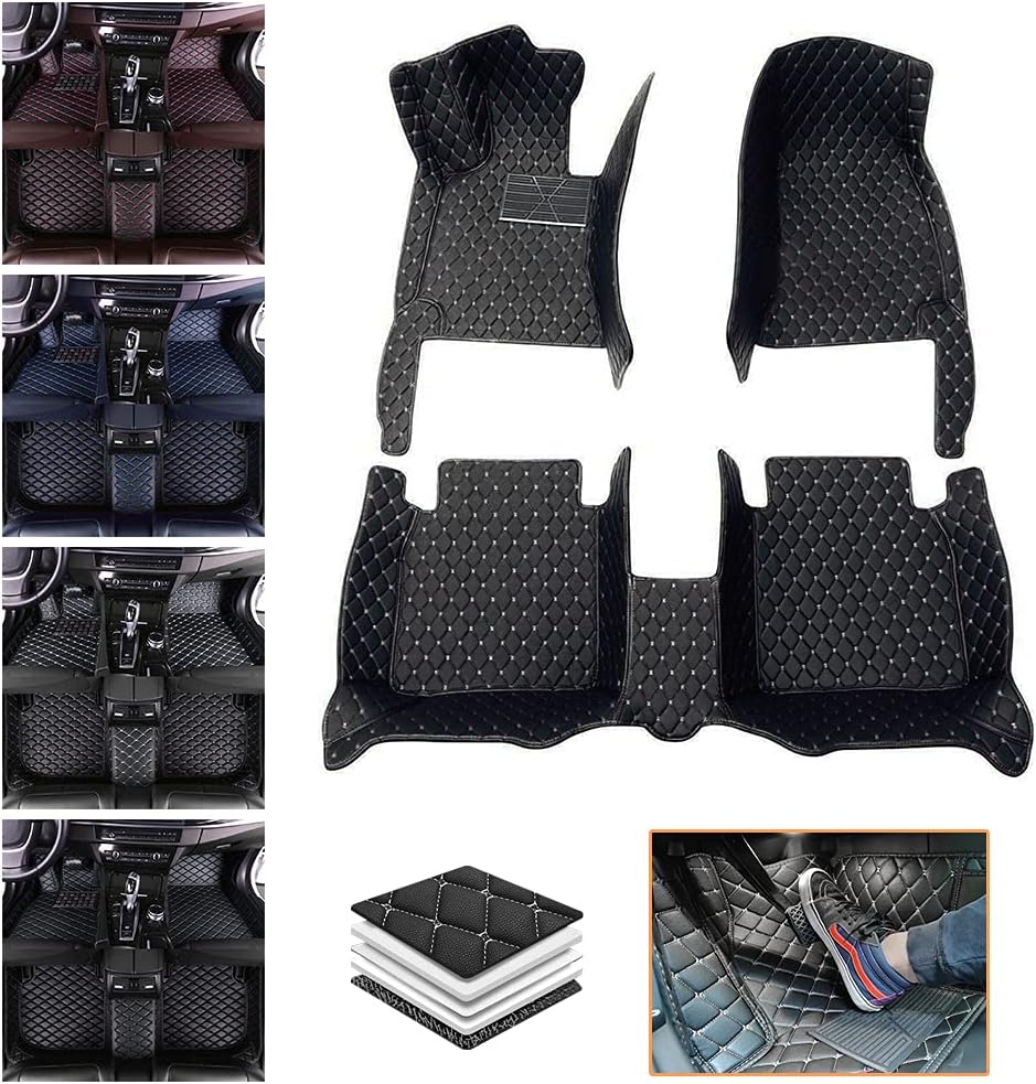 Red Waterproof Non-Slip Full Coverage Car Floor Mats M48524