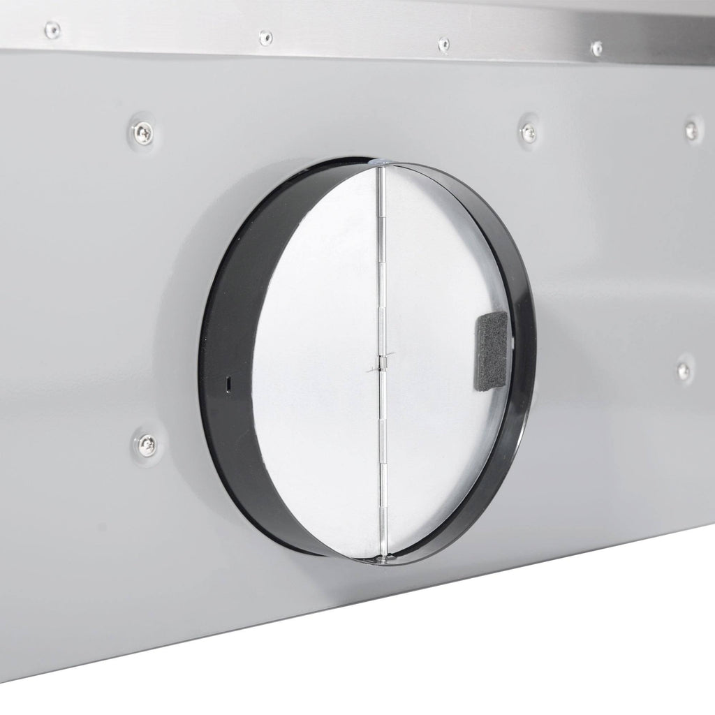 Stainless Steel Ducted Under Cabinet Range Hood with Push Button Controls, LED Lighting and Permanent Filters R524