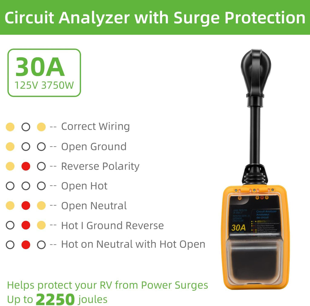 30 Amp RV Surge Protector with Waterproof Cover R20993