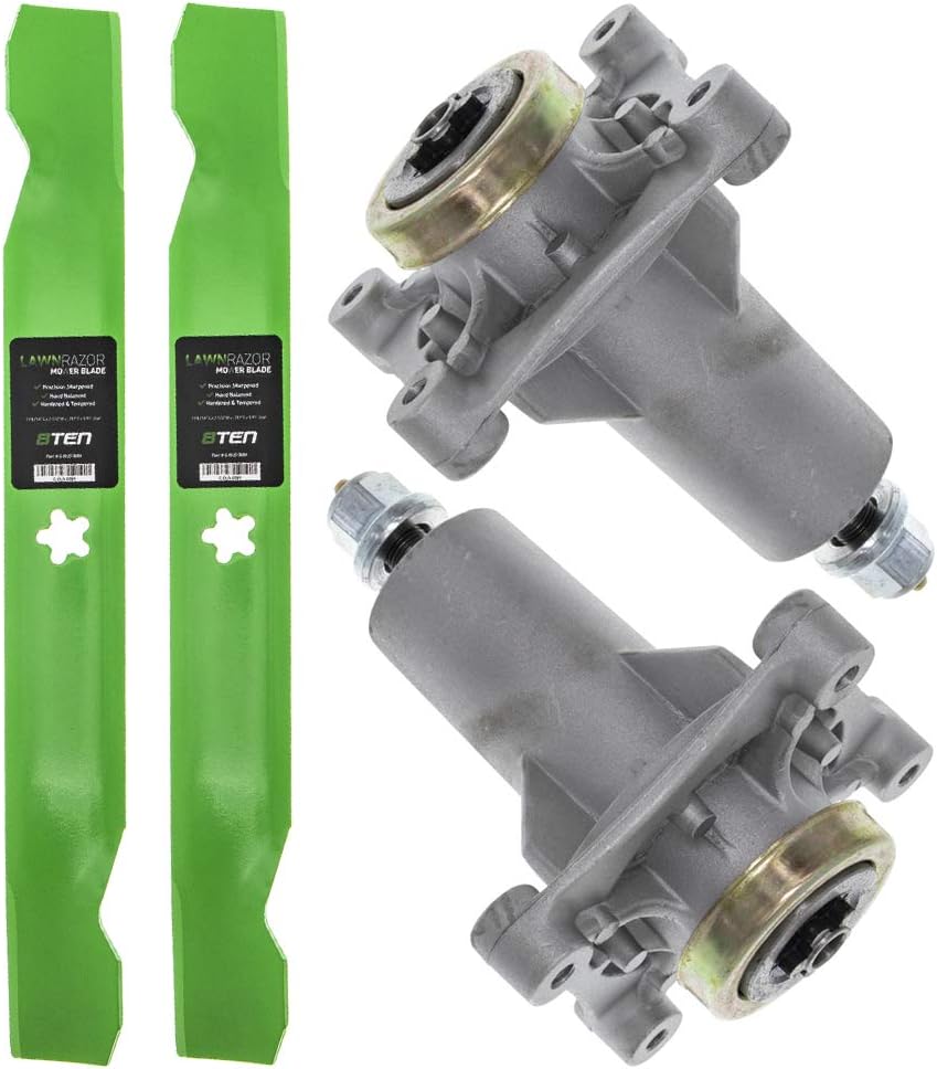 Deck Blade Spindle Kit Set Combo for Husqvarna Tractor Mower, Pack of 2 H3358