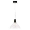 Black Seeded Glass 1-Light Table Lamp V371103