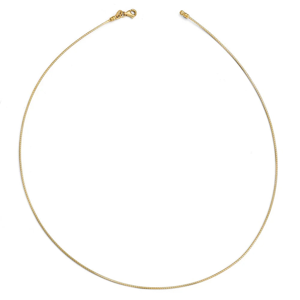 14kt Yellow Gold Omega Necklace Y682