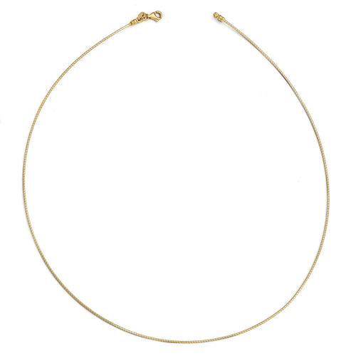 14kt Yellow Gold Omega Necklace Y682