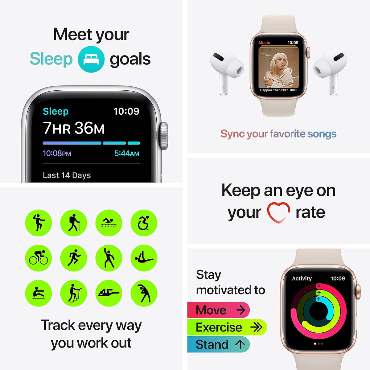 Gold Aluminium Case Smart Watch with Starlight Sport Band O123960