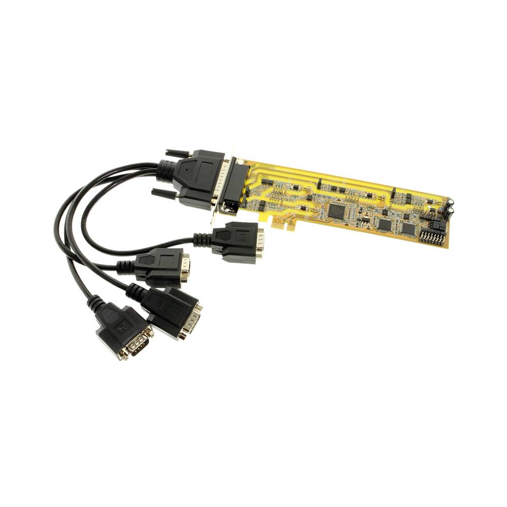 Quad Port Serial RS422/485 PCIe Card with DB44 Cable C9458