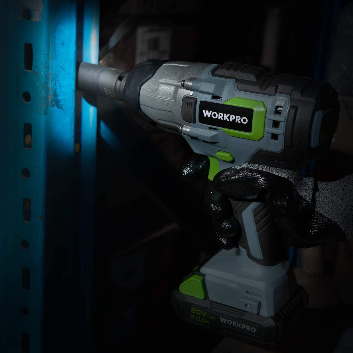 20V Cordless Impact Wrench, 1/2-inch, 320 Ft Pounds Max Torque, 2.0Ah Li-ion Battery with Fast Charger, Belt Clip R683262