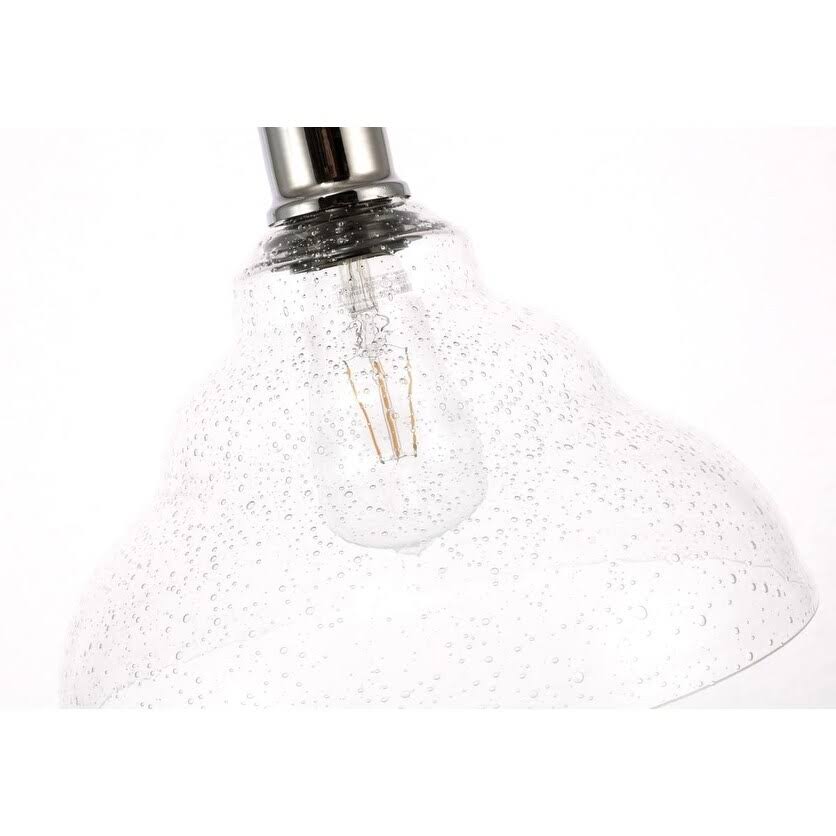 Black Seeded Glass 1-Light Table Lamp V371103
