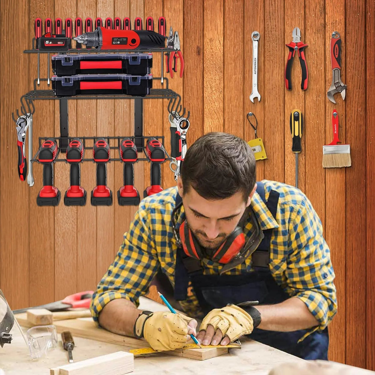 Adjustable Heavy Duty Metal Power Tool Organizer D847