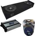 Kicker C12 Compatible with Ford F-150 Super EXT Cab Truck 1997-1999 Bundled with HA-A800.1 Amplifier and Dual 12 Custom Sub Box Enclosure H9405