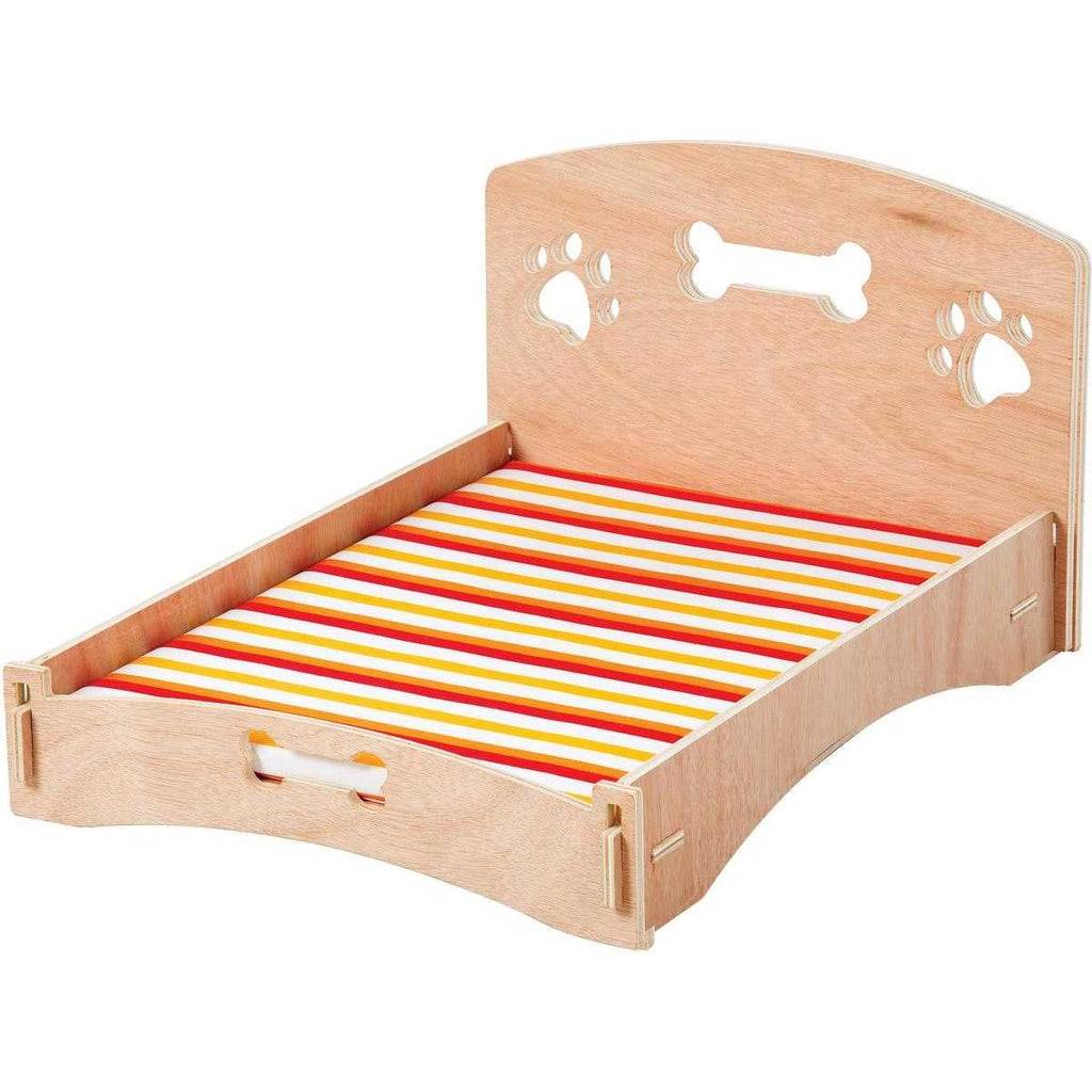Wooden Bone & Paw Design Sofa Cat & Dog Bed with Removable Cover R595
