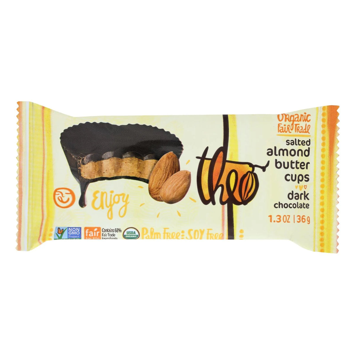 Dark Chocolate Salted Almond Butter Cups 1.3 oz S664