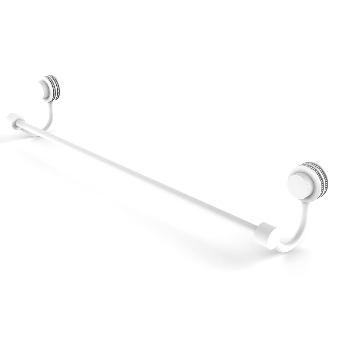 Matte White 36 inch Towel Bar with Dotted Accent C986890