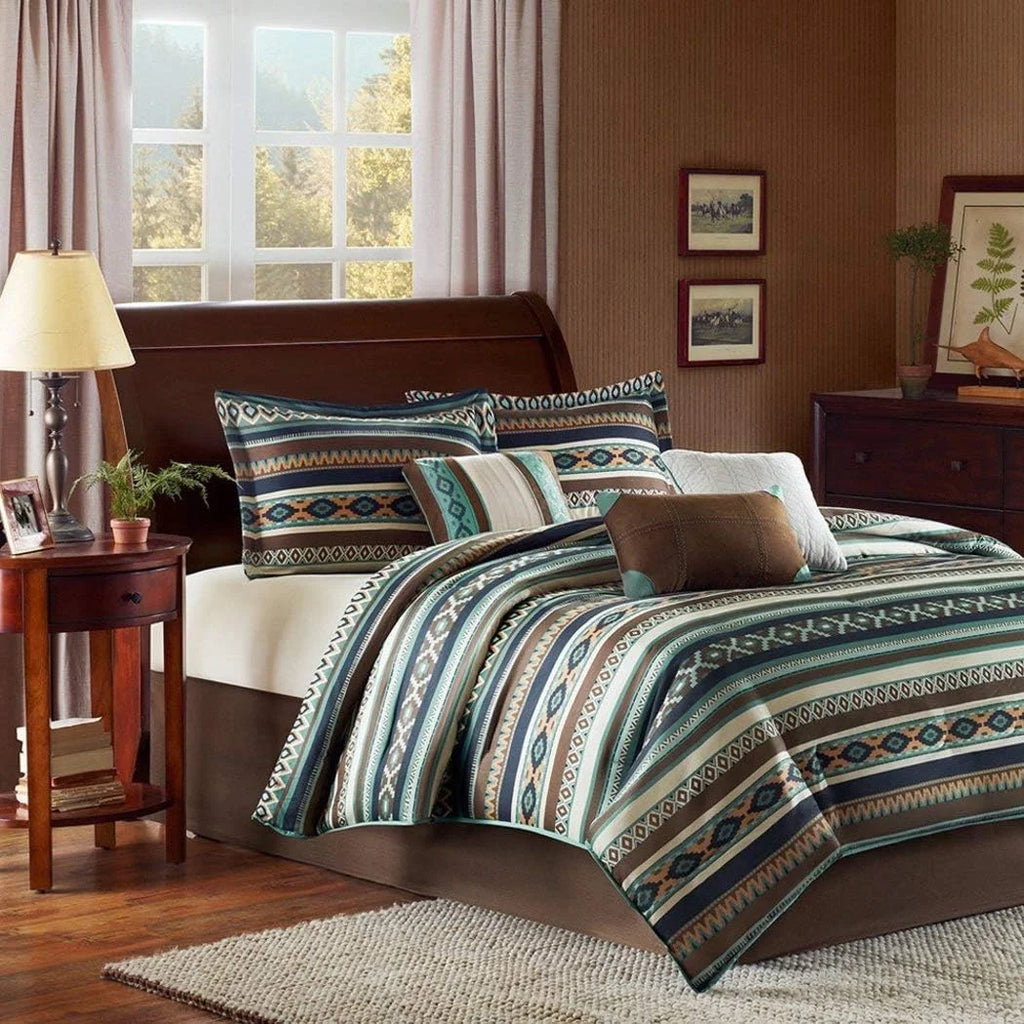 Turquoise California King 7 Piece Comforter Set U5878