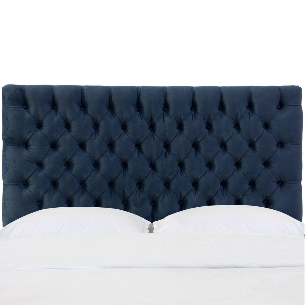 Tufted Headboard in Mystere Eclipse Blue W4254