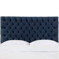 Tufted Headboard in Mystere Eclipse Blue W4254