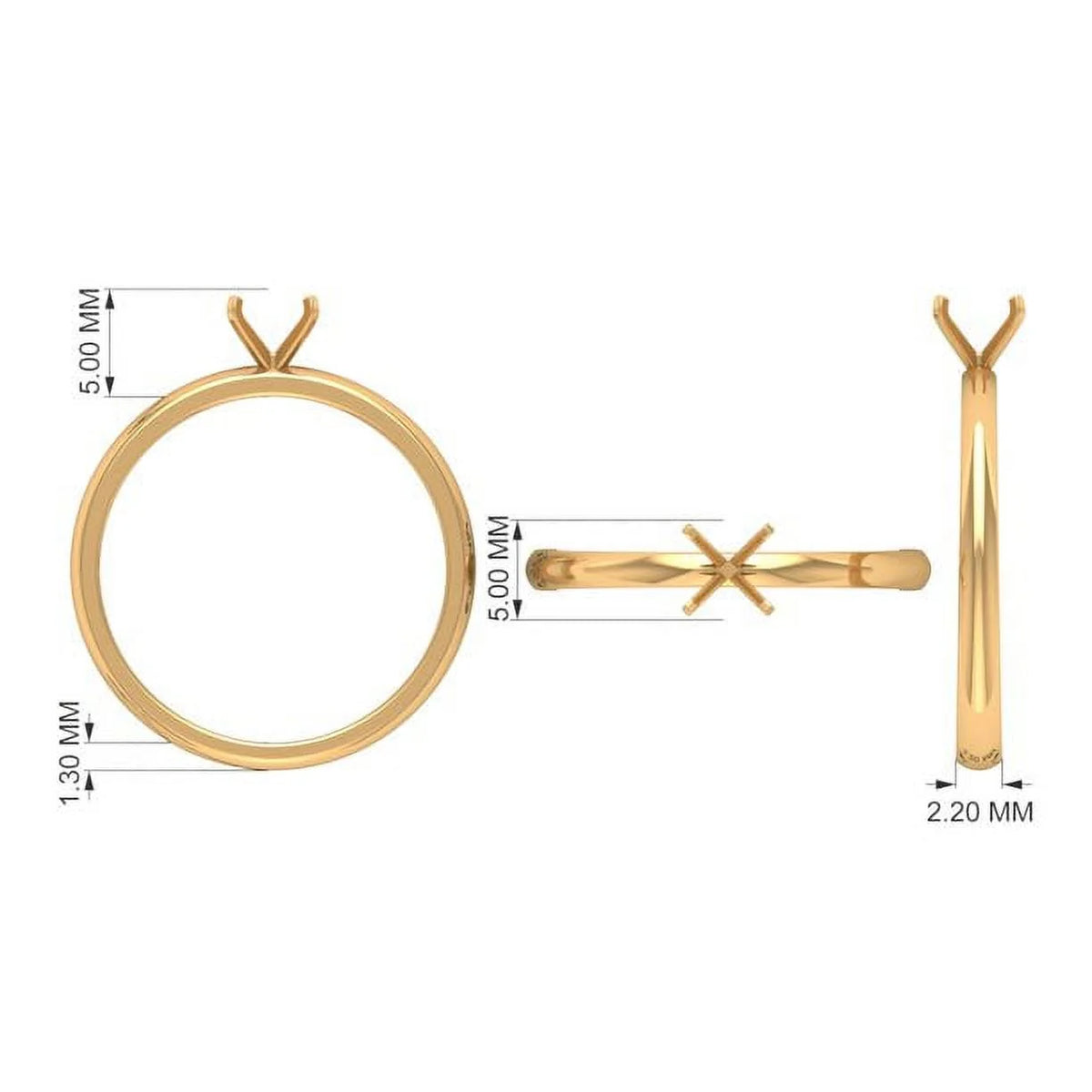 14K Yellow Gold Solitaire Ring G147088