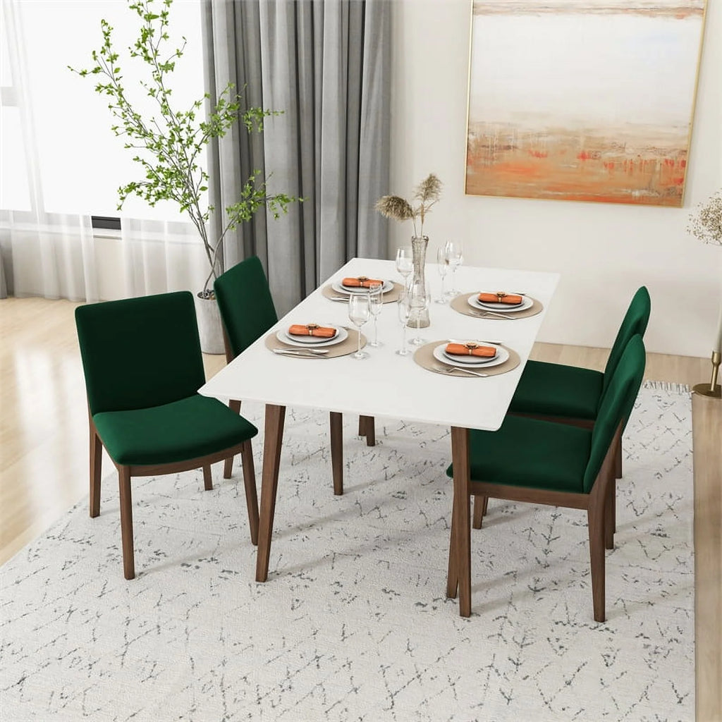 Solid Wood Walnut Dining Table and Chair Set of 4 W260