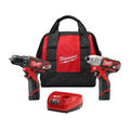 12V Cordless Drill Driver/Impact Driver Combo Kit with Two 1.5Ah Batteries S868