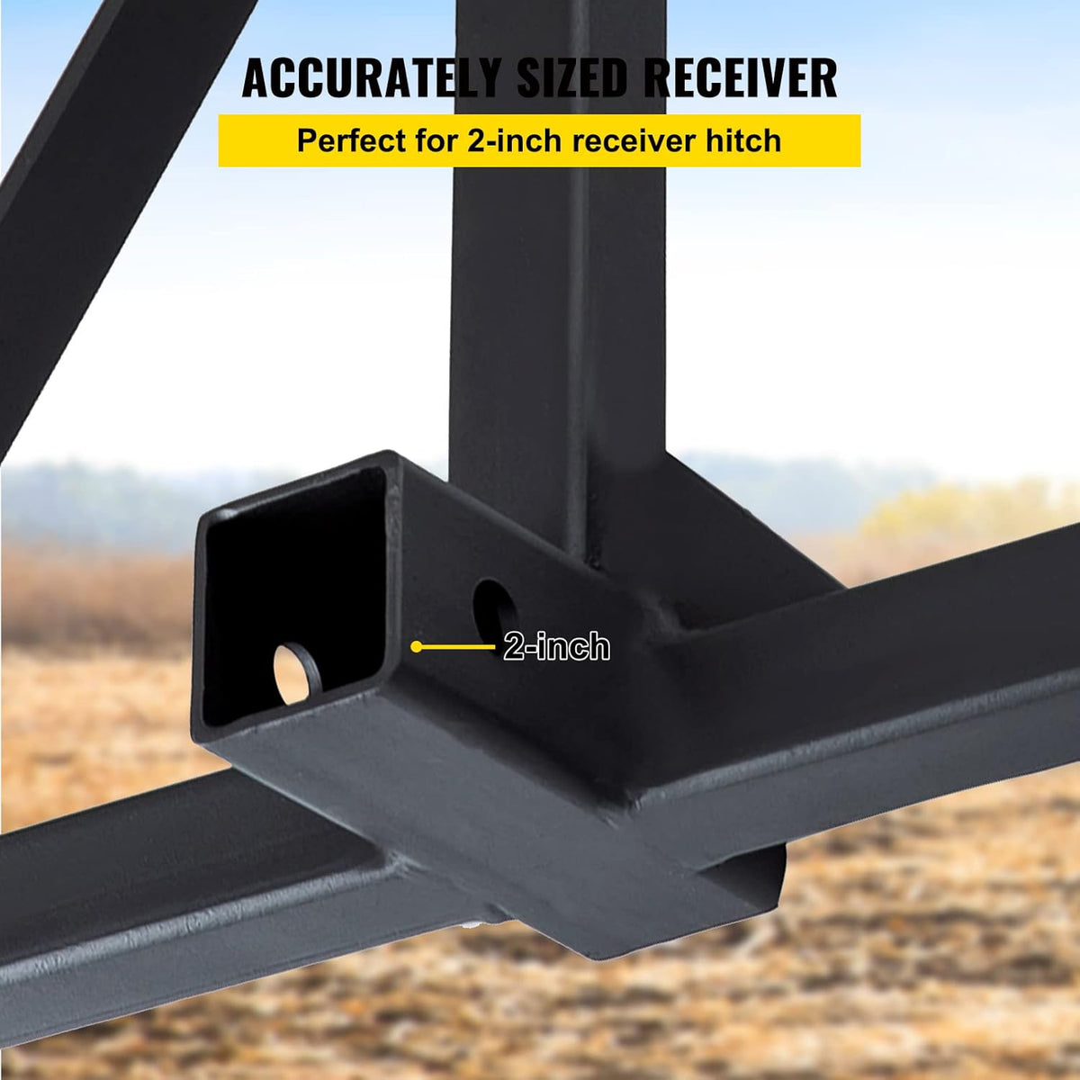 Black 2 Inch Trailer Hitch Receiver Hitch T26286