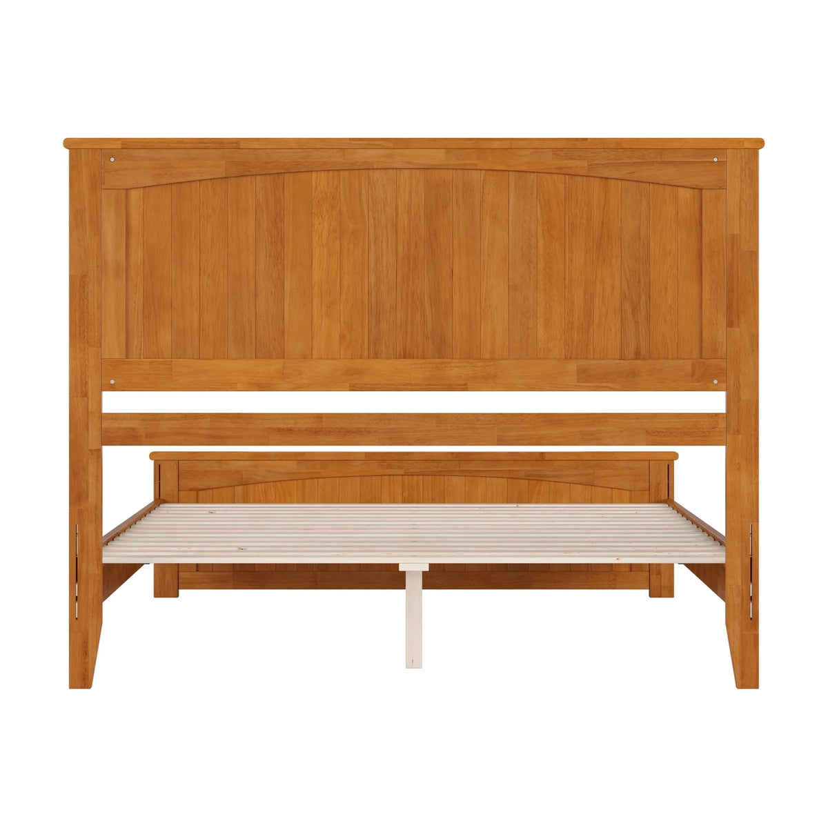 Queen Solid Wood Low Profile Platform Bed with Footboard K996