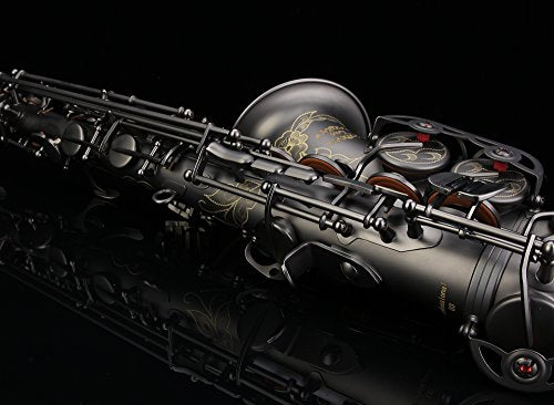 Black Lacquer E Flat Alto Saxophone with Case F654