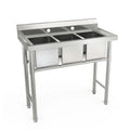 39" 3 Compartment Stainless Steel Sink E52239
