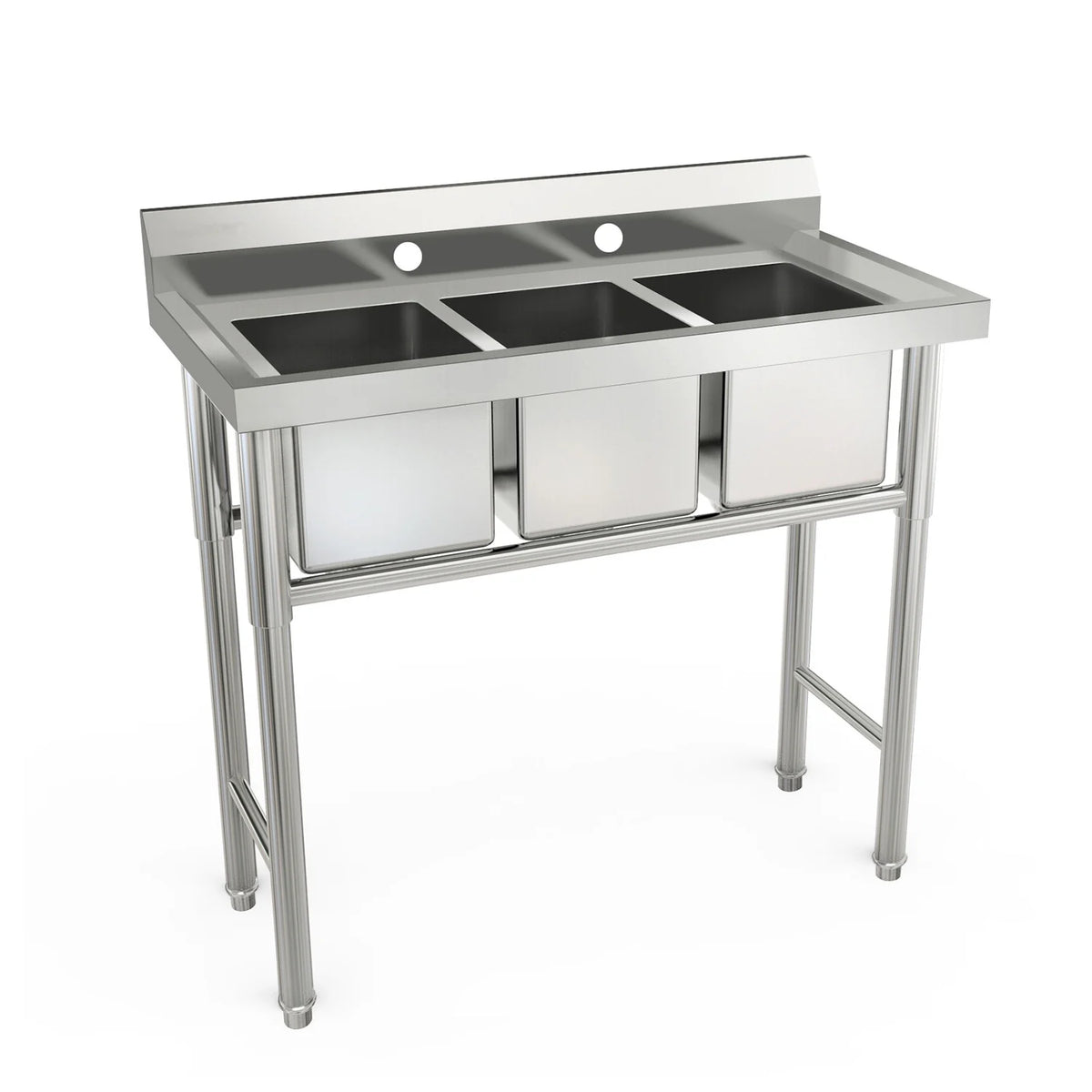 39" 3 Compartment Stainless Steel Sink E52239