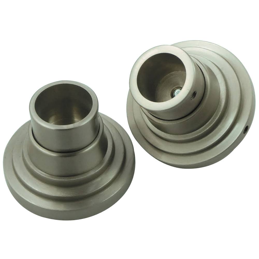 Satin Nickel Shower Rod Base X94563