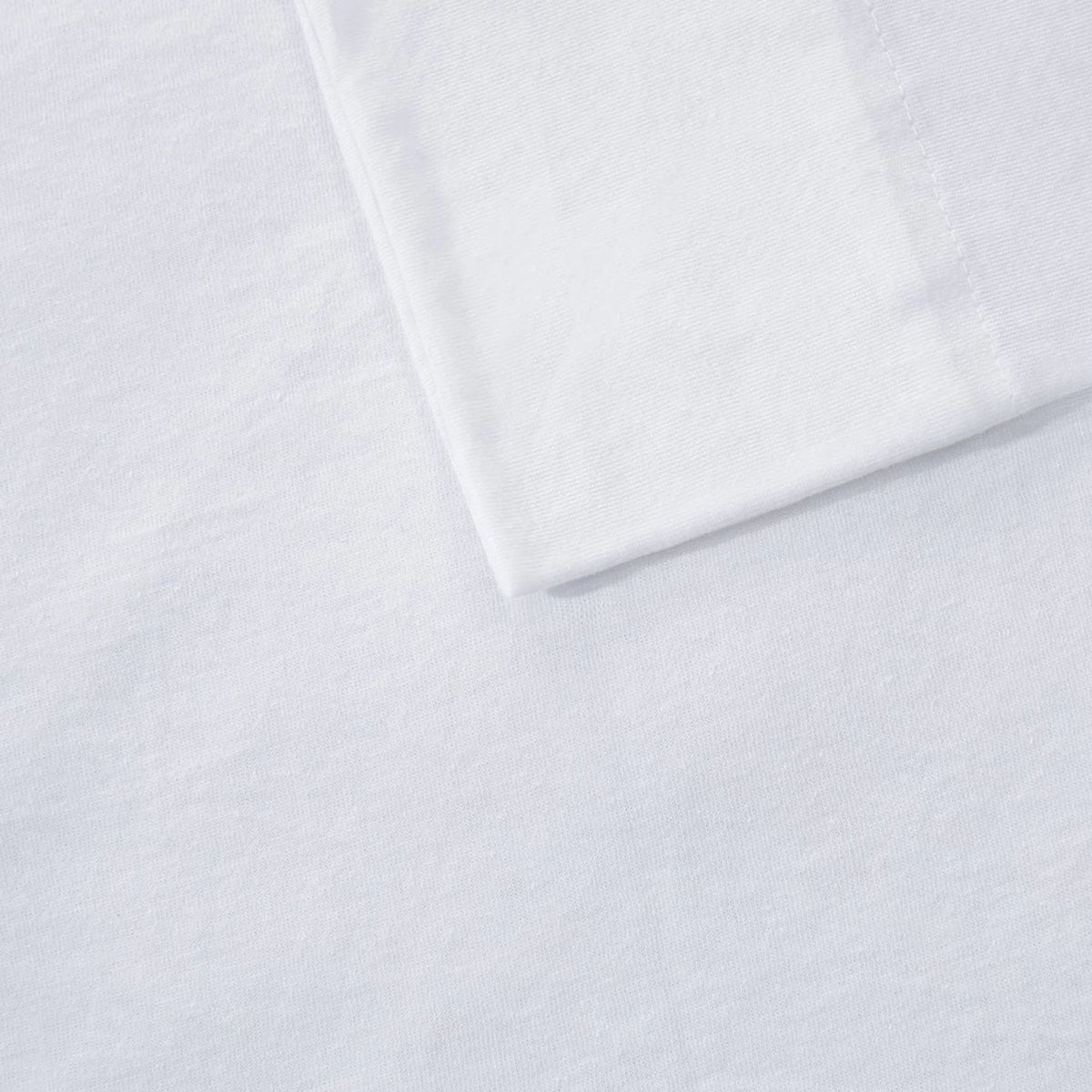 Cotton Blend Jersey Knit 4 Piece White Queen Sheet Set K4938